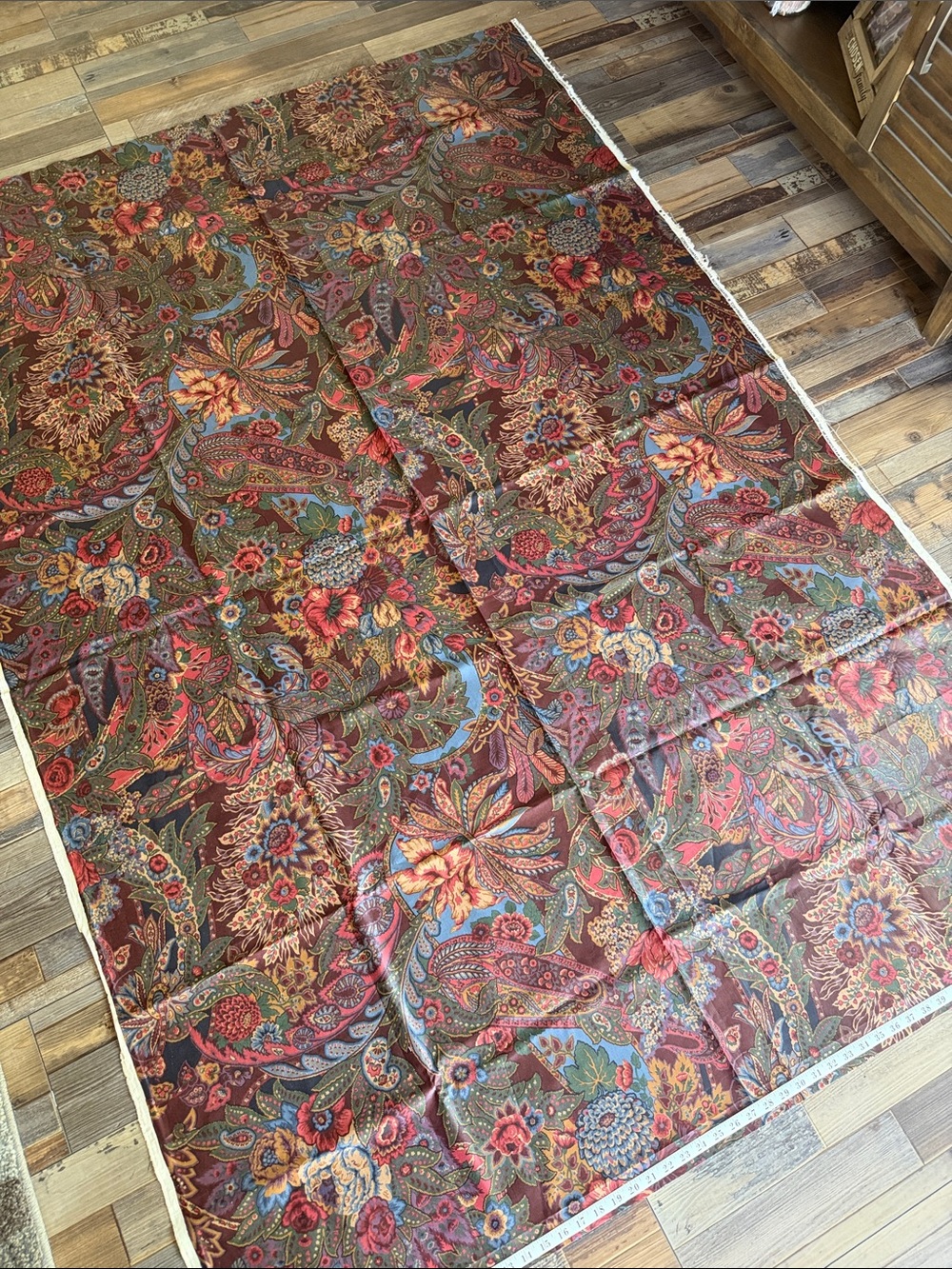 Vintage P. Kaufmann Floral Paisley Fabric 2 yards